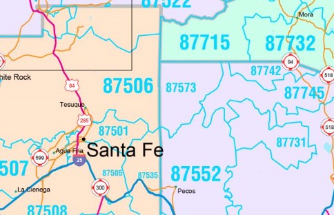 Color Cast Style Wall Map of New Mexico