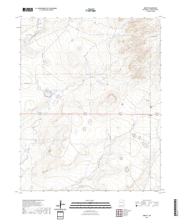 US Topo 7.5-minute map for Abbott NM