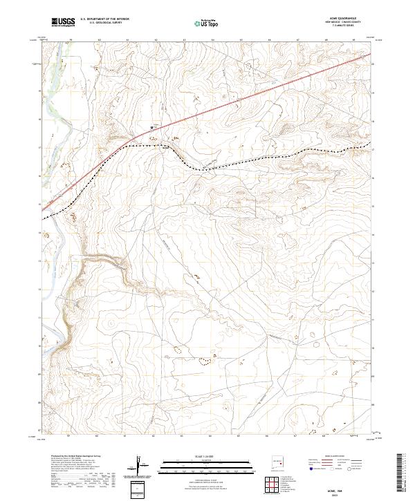 US Topo 7.5-minute map for Acme NM