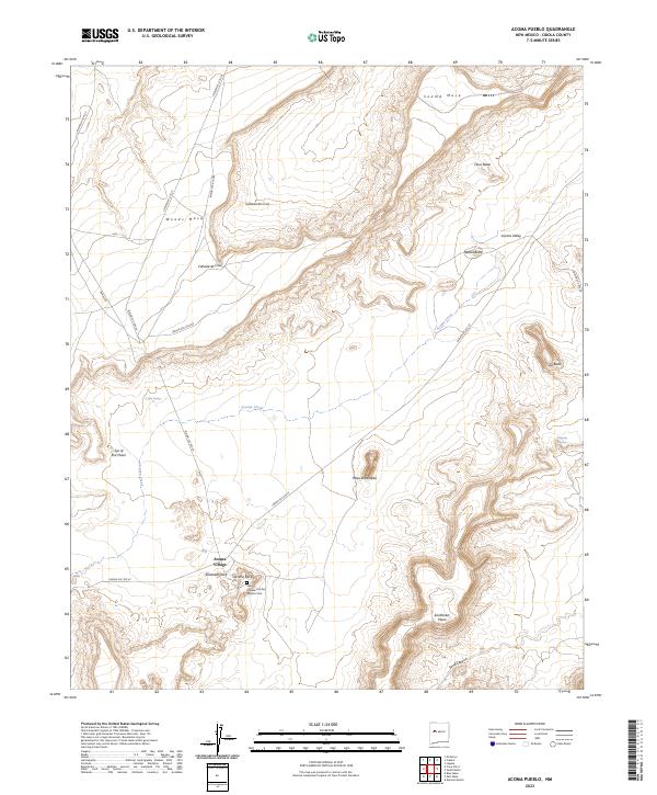 US Topo 7.5-minute map for Acoma Pueblo NM