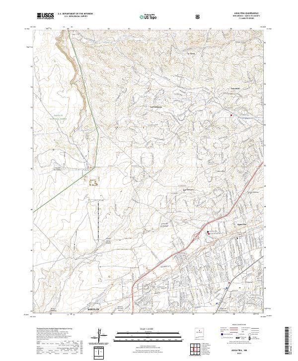 US Topo 7.5-minute map for Agua Fria NM