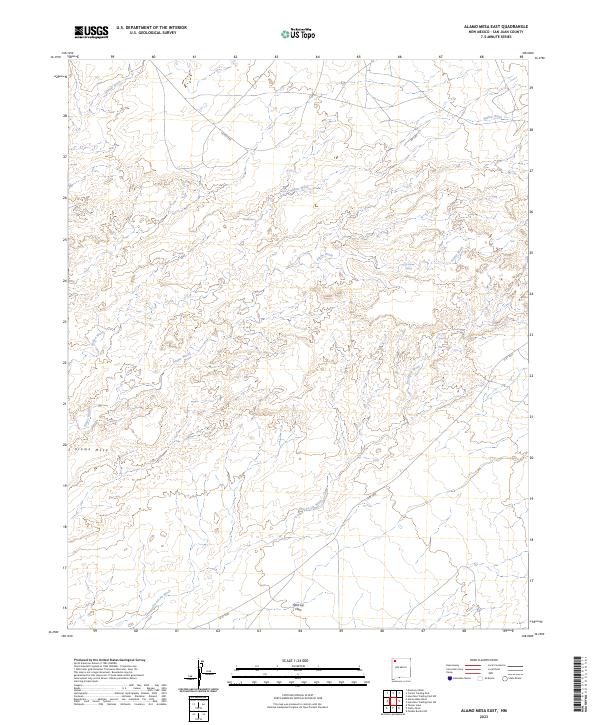US Topo 7.5-minute map for Alamo Mesa East NM