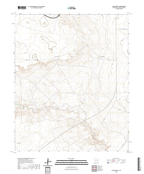 US Topo 7.5-minute map for Alamo Ranch NM
