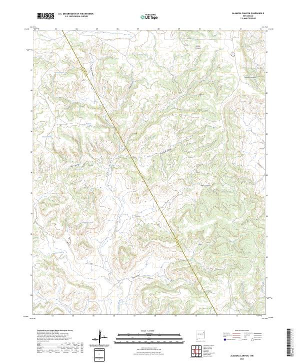 US Topo 7.5-minute map for Alamosa Canyon NM