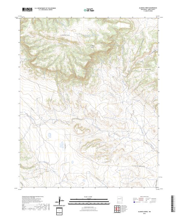 US Topo 7.5-minute map for Alamosa Creek NM