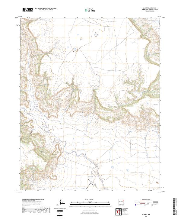 US Topo 7.5-minute map for Albert NM