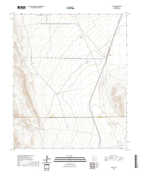 US Topo 7.5-minute map for Alivio NM