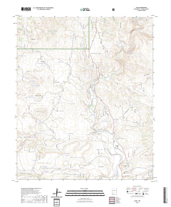 US Topo 7.5-minute map for Alma NM – American Map Store