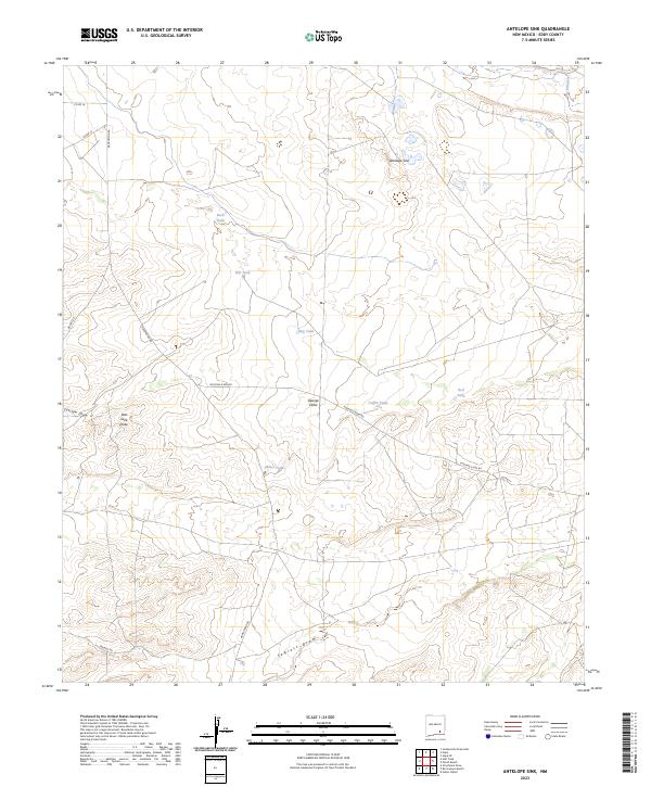 US Topo 7.5-minute map for Antelope Sink NM
