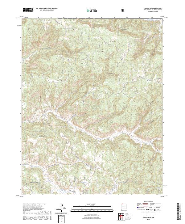 US Topo 7.5-minute map for Bancos Mesa NM