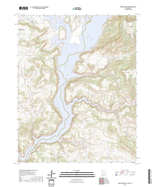 US Topo 7.5-minute map for Bancos Mesa NW NMCO