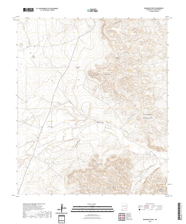 US Topo 7.5-minute map for Bandanna Point NM