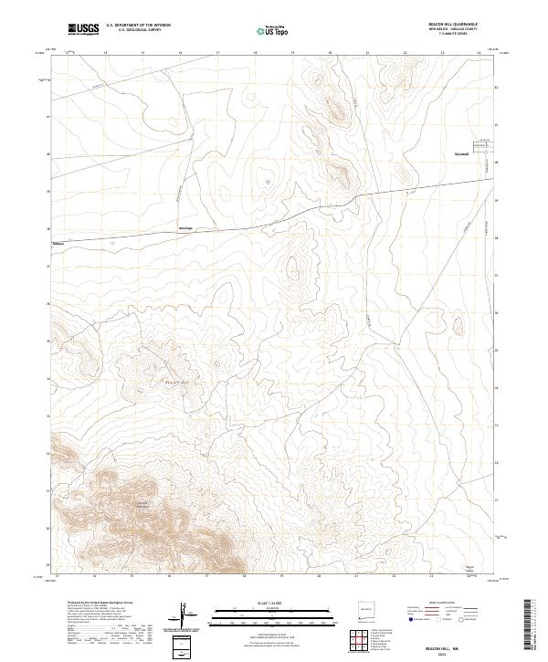 US Topo 7.5-minute map for Beacon Hill NM