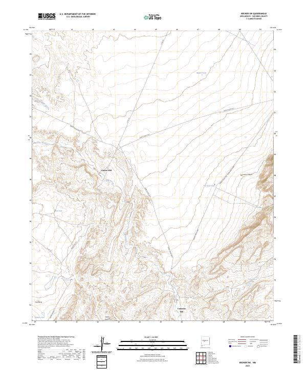 US Topo 7.5-minute map for Becker SW NM