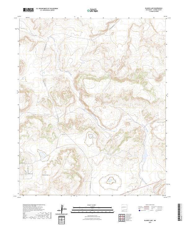 US Topo 7.5-minute map for Blaines Lake NM