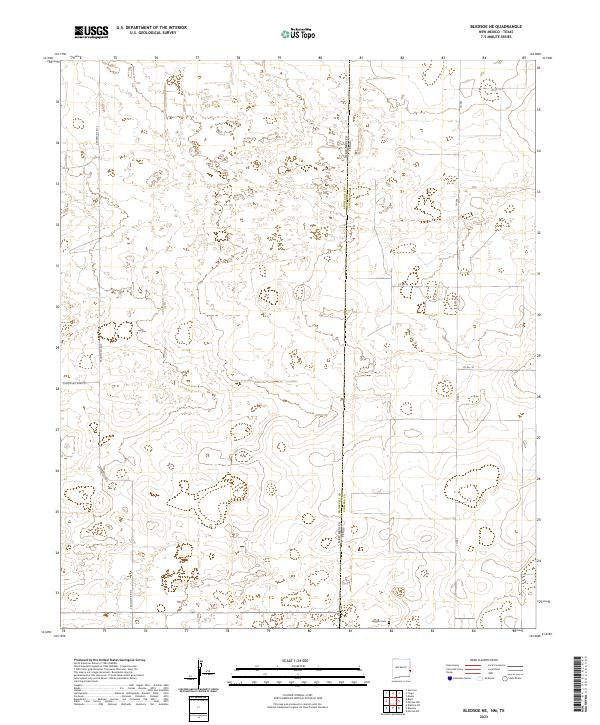 US Topo 7.5-minute map for Bledsoe NE NMTX