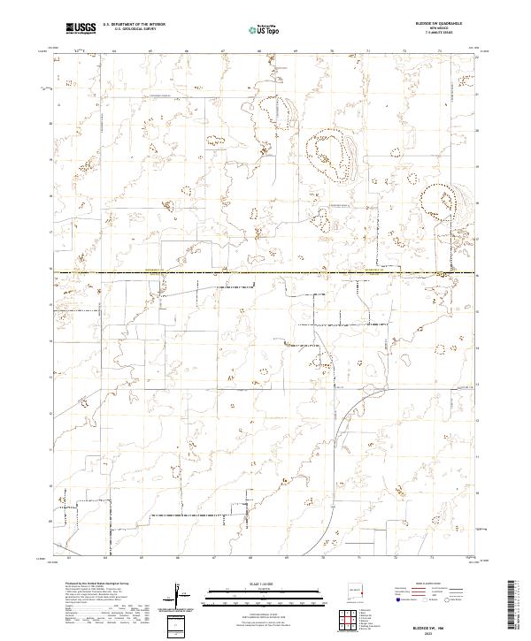 US Topo 7.5-minute map for Bledsoe SW NM
