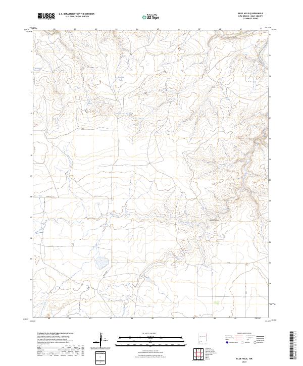 US Topo 7.5-minute map for Blue Hole NM