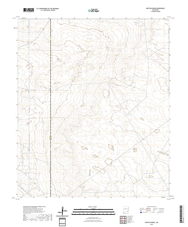 US Topo 7.5-minute map for Bootleg Ridge NM