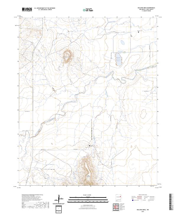 US Topo 7.5-minute map for Bulldog Mesa NM