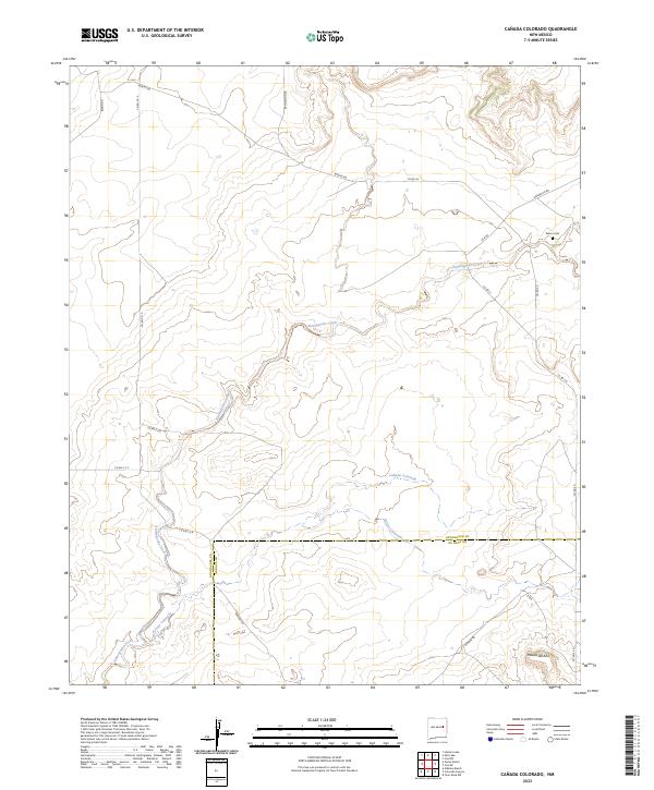 US Topo 7.5-minute map for Canada Colorado NM