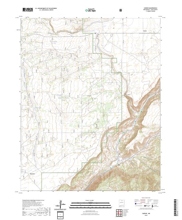 US Topo 7.5-minute map for Carson NM