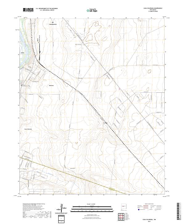 US Topo 7.5-minute map for Casa Colorada NM