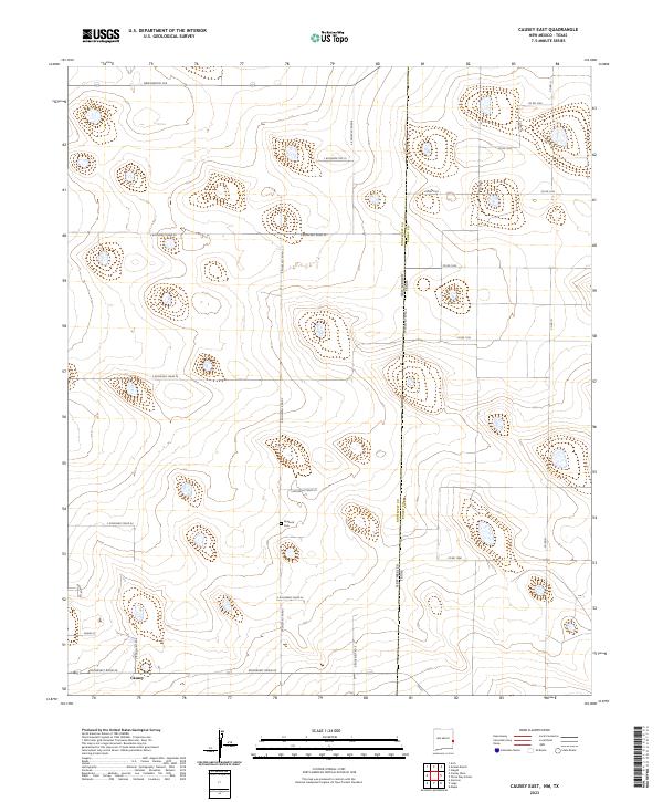US Topo 7.5-minute map for Causey East NMTX