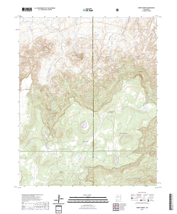 US Topo 7.5-minute map for Cerro Parido NM