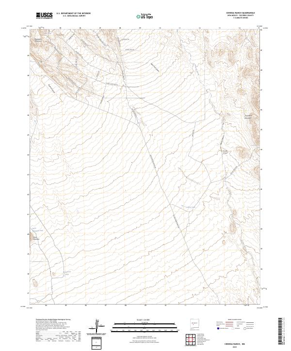 US Topo 7.5-minute map for Cienega Ranch NM