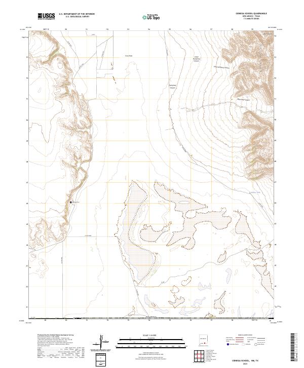 US Topo 7.5-minute map for Cienega School NMTX