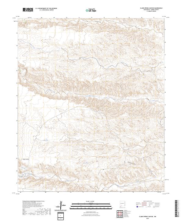 US Topo 7.5-minute map for Clark Spring Canyon NM