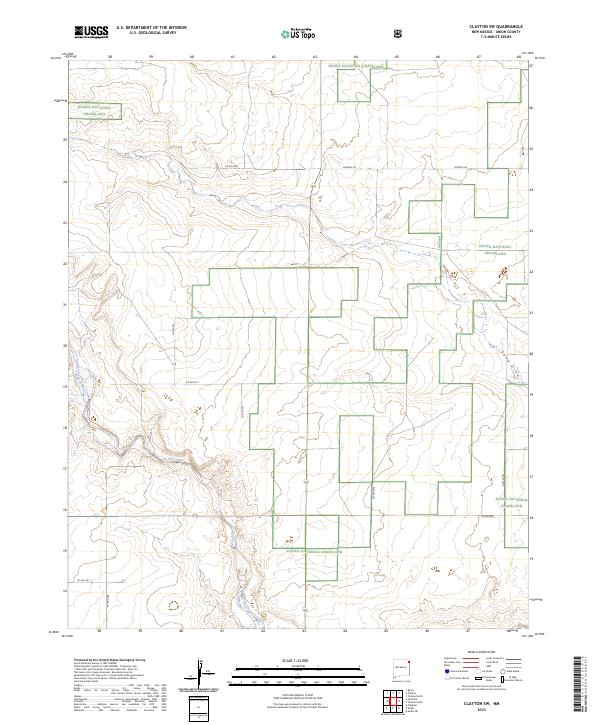 US Topo 7.5-minute map for Clayton SW NM