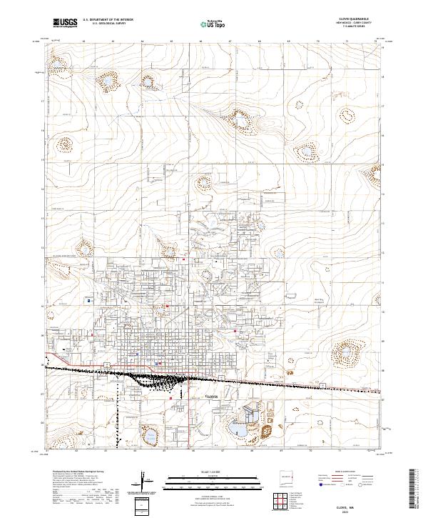 US Topo 7.5-minute map for Clovis NM