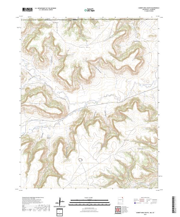 US Topo 7.5-minute map for Cobert Mesa South NMCO