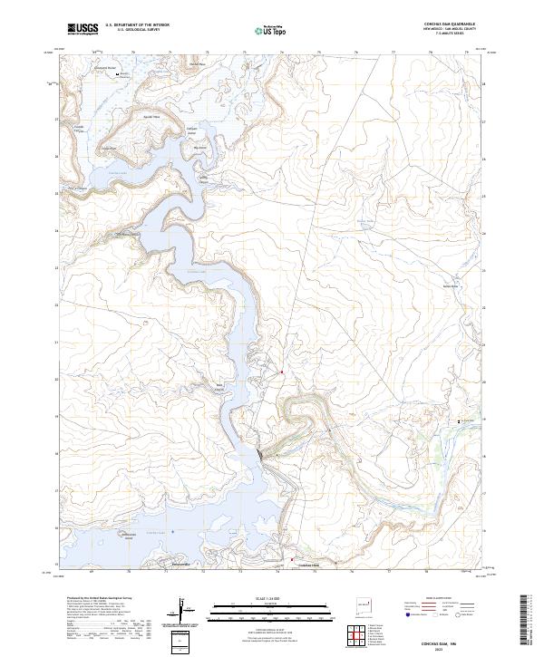 US Topo 7.5-minute map for Conchas Dam NM