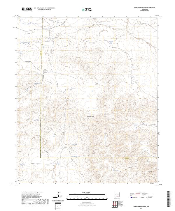 US Topo 7.5-minute map for Cornucopia Canyon NM