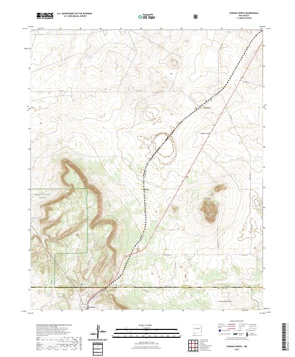 US Topo 7.5-minute map for Corona North NM