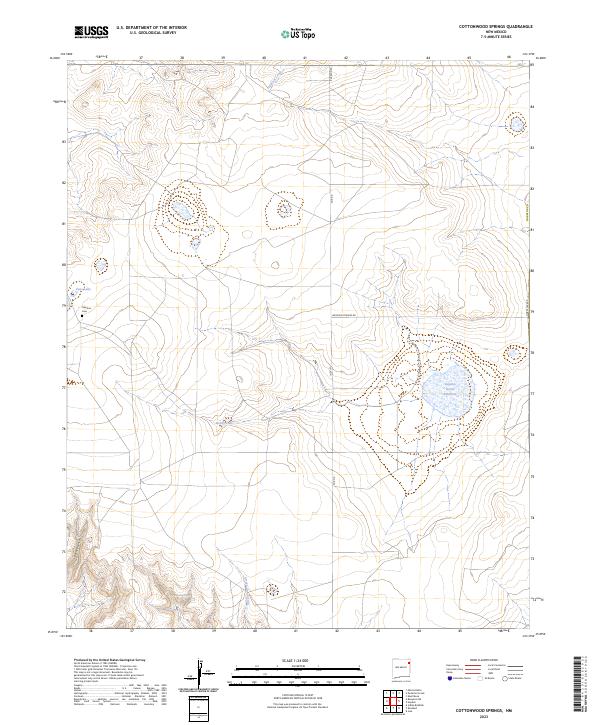 US Topo 7.5-minute map for Cottonwood Springs NM