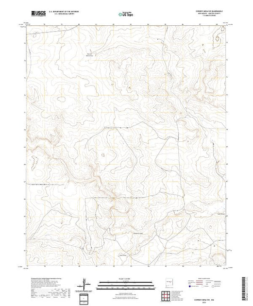 US Topo 7.5-minute map for Cowboy Mesa SW NM – American Map Store