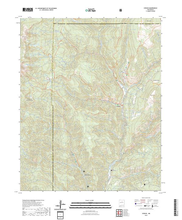 US Topo 7.5-minute map for Cowles NM