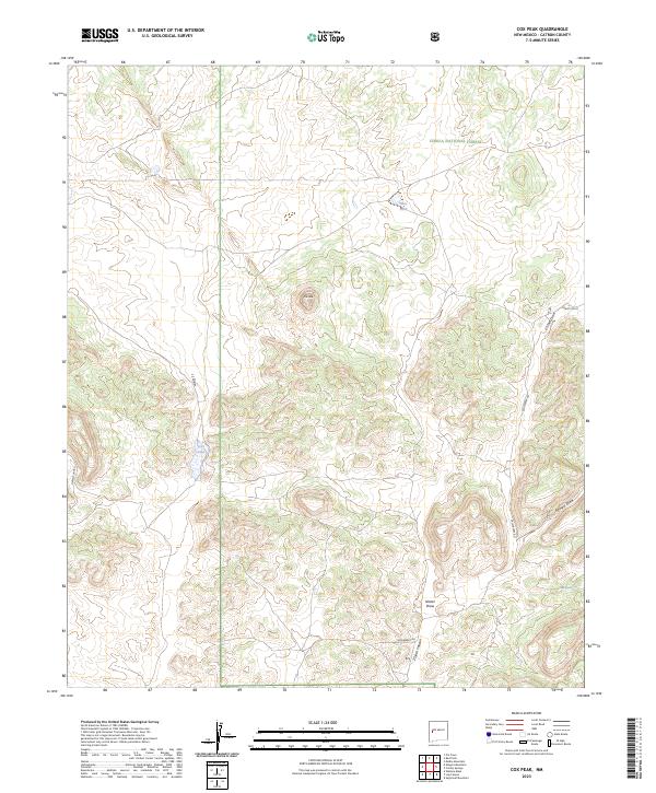 US Topo 7.5-minute map for Cox Peak NM