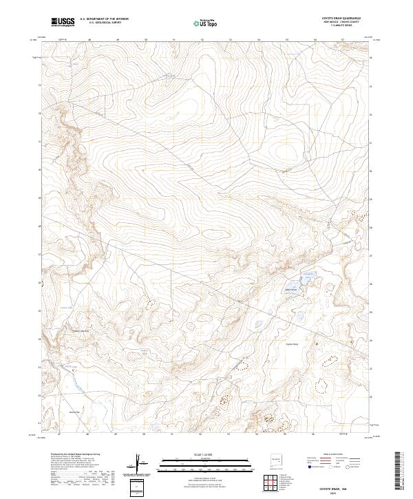 US Topo 7.5-minute map for Coyote Draw NM