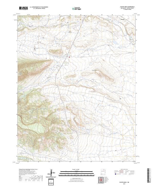 US Topo 7.5-minute map for Coyote Mesa NM