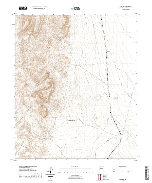US Topo 7.5-minute map for Crocker NM