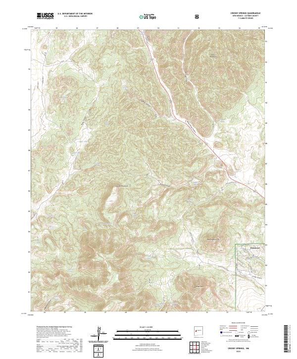 US Topo 7.5-minute map for Crosby Springs NM