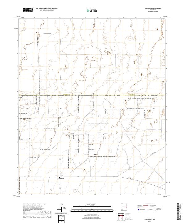 US Topo 7.5-minute map for Crossroads NM