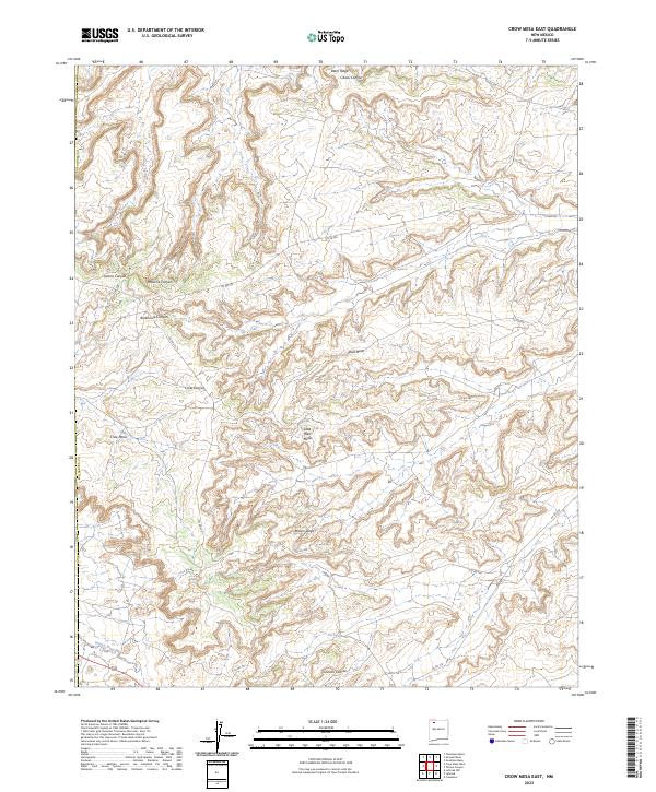 US Topo 7.5-minute map for Crow Mesa East NM