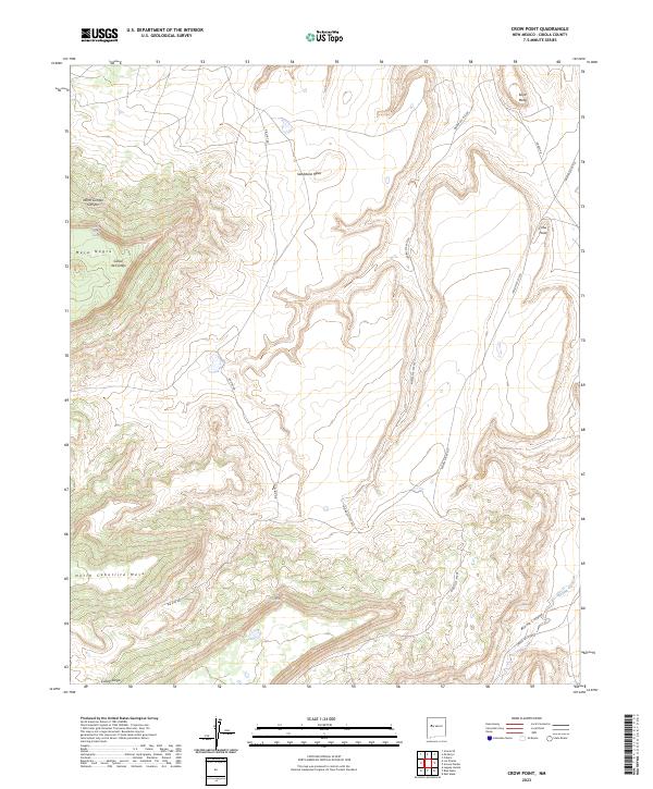 US Topo 7.5-minute map for Crow Point NM