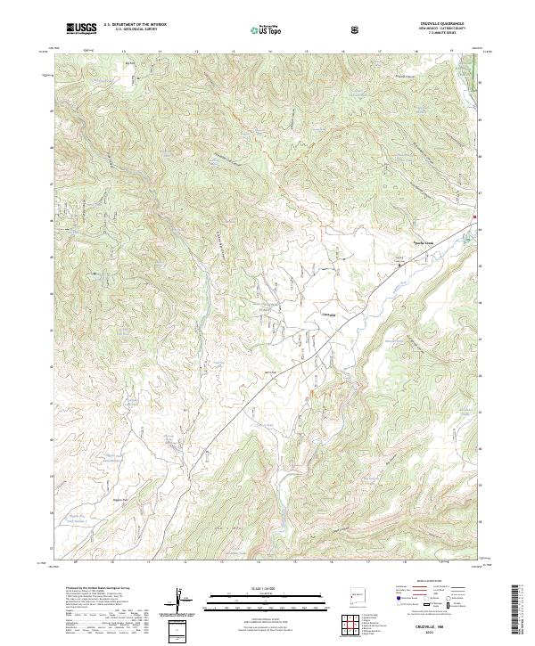 US Topo 7.5-minute map for Cruzville NM